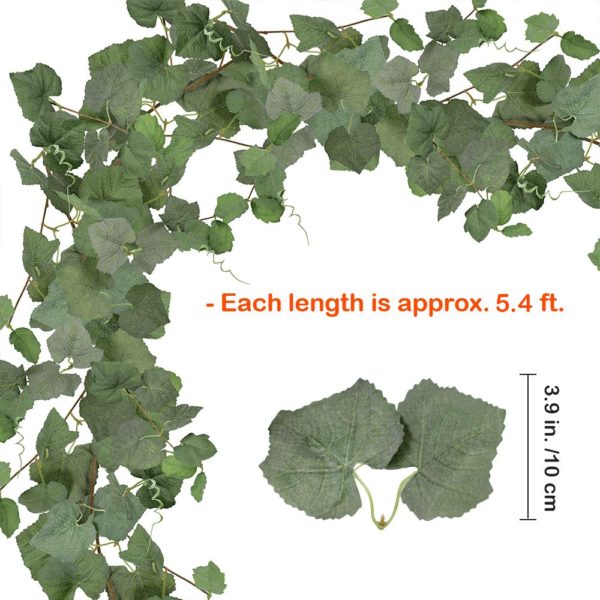 SUPLA 5.4' Long Artificial Ivy Garland Faux Ivy Greenery Garland Hanging Ivy Leaf Vine Plant Leaves Garland Wedding Arch Swag Backdrop Garland for Wedding Jungle Party Greenery Indoor Outdoor Decor - Image 6